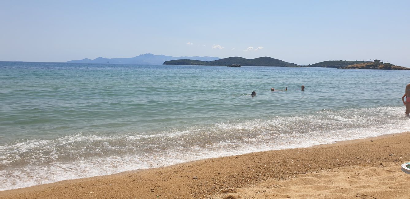 Tag 15 - Strand, Tsipouro, Abschied, Heimflug von Thessaloniki, Einsame Heimfahrt - 18.07.2020