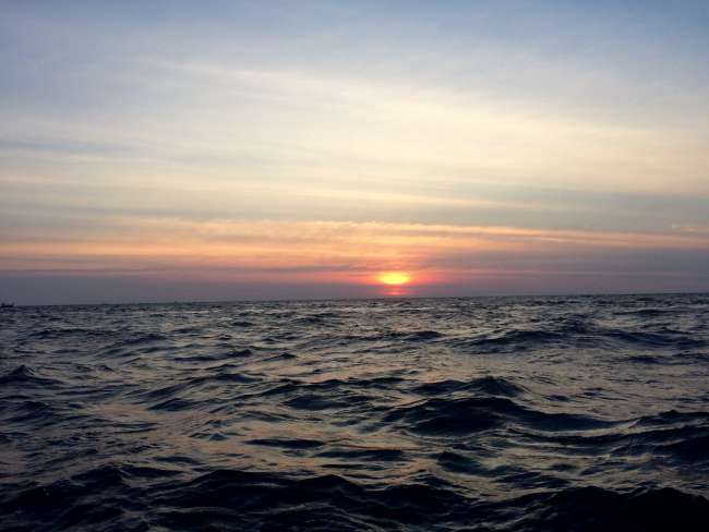 Sonneuntergang überm Meer