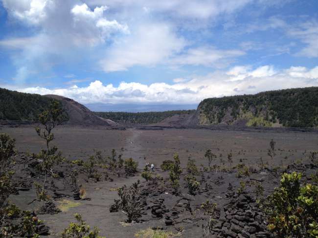 Der Weg durch den Krater