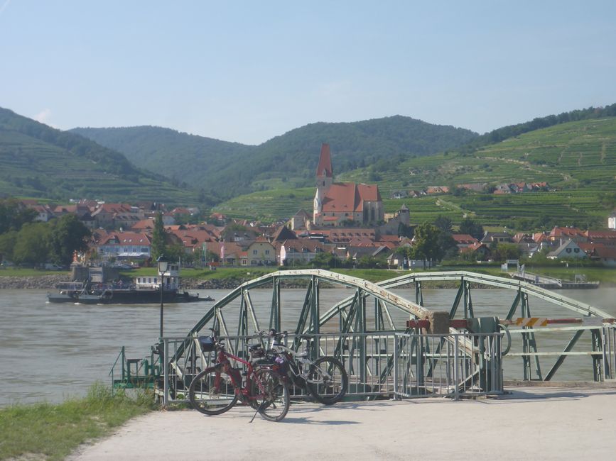 Ferry dock in Melk at the campsite