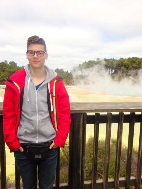 In front of the Champagne Pool