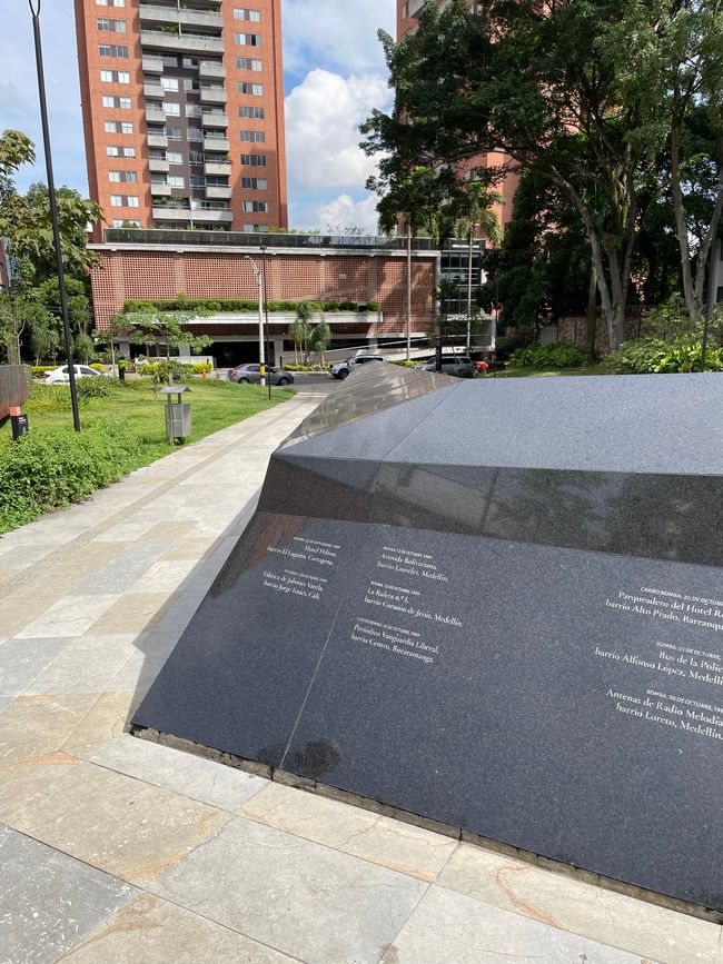 Monument for the victims of Escobar