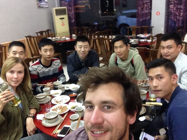 having dinner with the best mechanics in China, great guys!