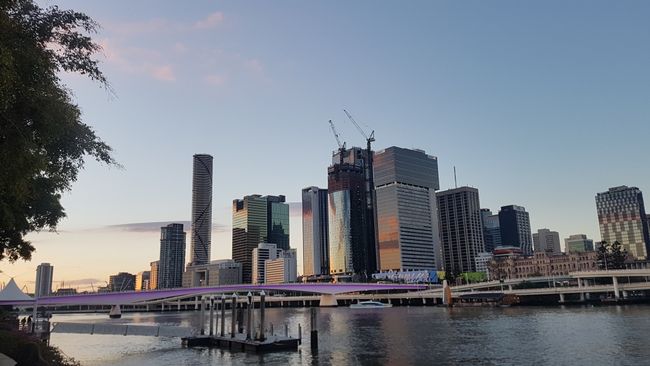 Brisbane in Sonnenuntergang 