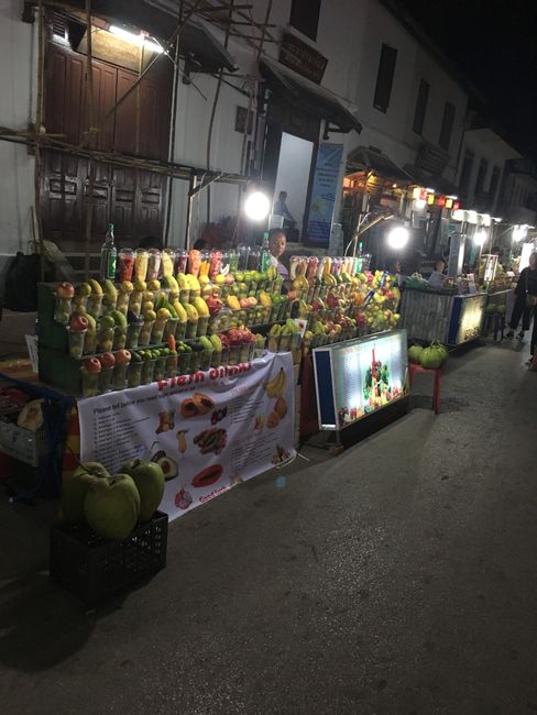 Stand at the night market in Luang Prabang