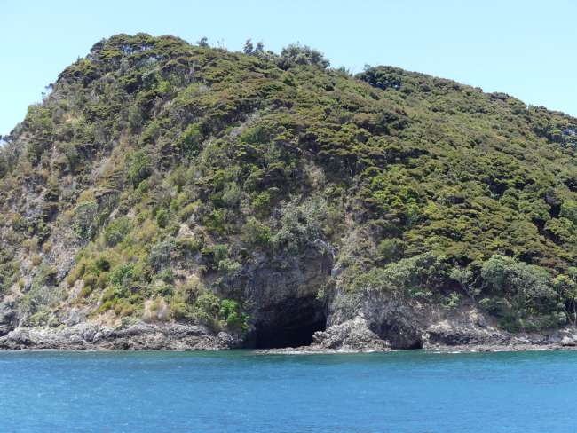 Cave on one of the islands