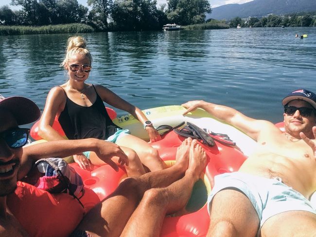floating down our river Aare