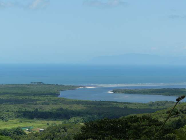 The Daintree River flowing into the ocean