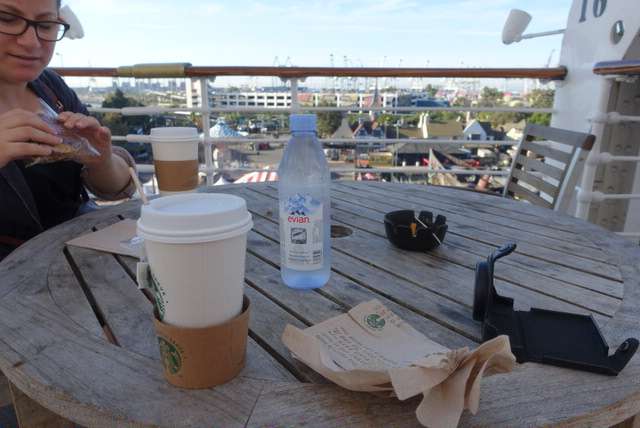 Breakfast on the promenade deck