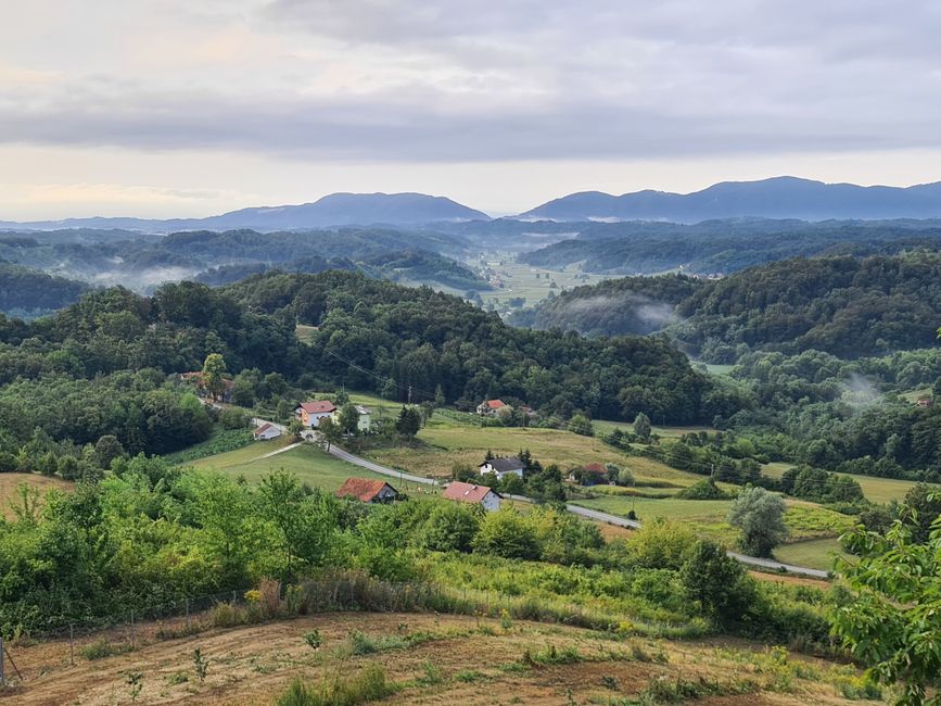 Mit diesem Ausblick wachten wir auf. 