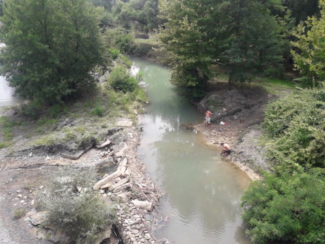 swimming spot on the Alazani River