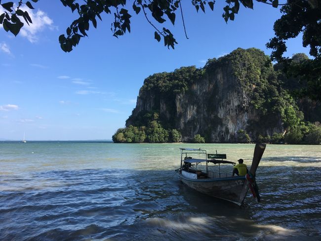 Railay Beach, guest transfer by boat :-)