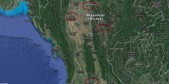Mandalay, Nyaung Shwe, Bagan, Yangon: Four places for eight days