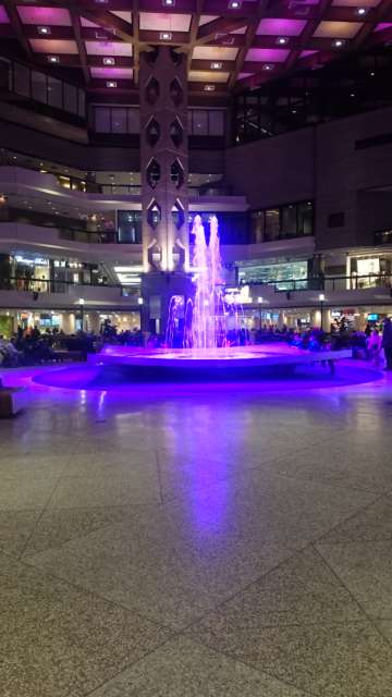 A nice fountain in a shopping center 