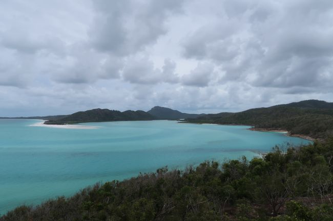 Whitehaven Beach from a viewpoint.