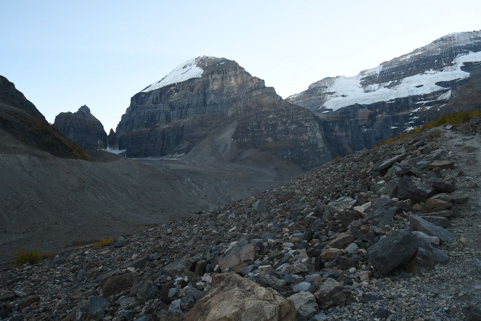 Gletscher in den Plains of 6 Glaciers