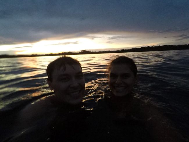 Swimming with piranhas, anacondas, and caimans
