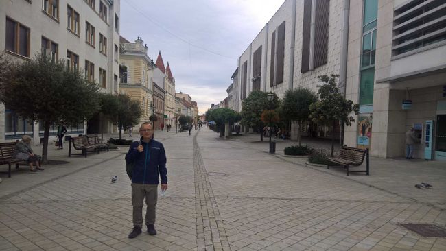 Mini in the pedestrian zone of Nitra