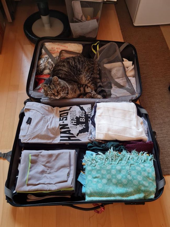 packed suitcase :-D