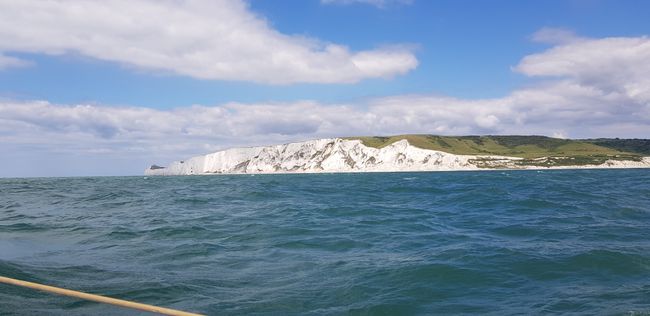 Der Klassiker unter den Touristenfotos: The white Cliffs of Dover 