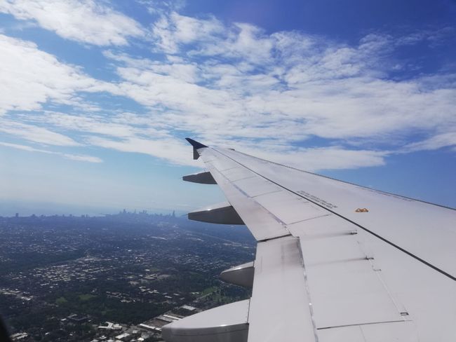 Skyline during approach to Chicago