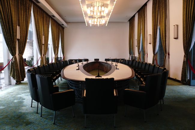 Conference room in the former presidential palace