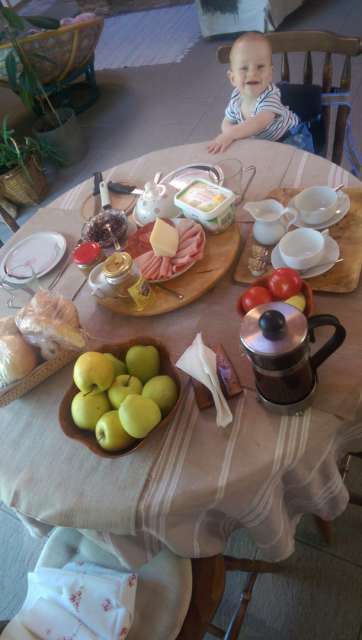 Our first vacation breakfast in Hungary