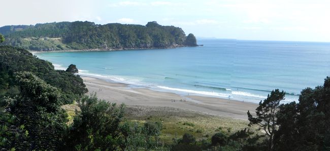 View of Hot Water Beach from a distance
