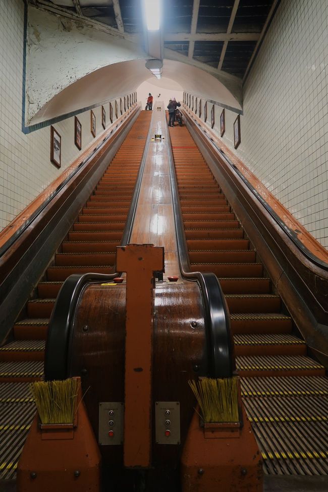 Wooden escalators in Antwerp