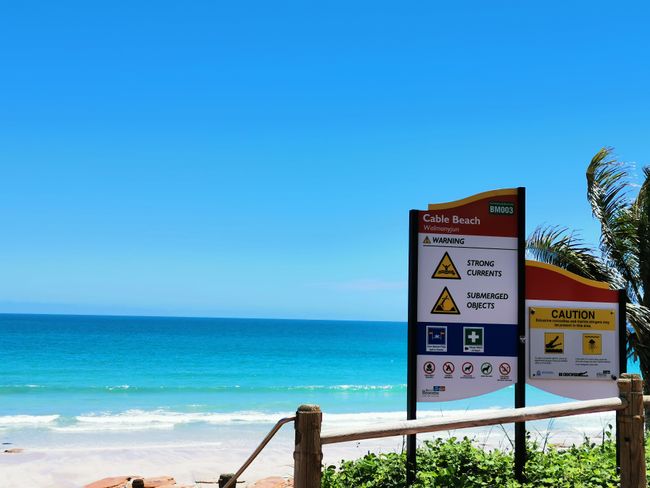 Cable Beach Warning