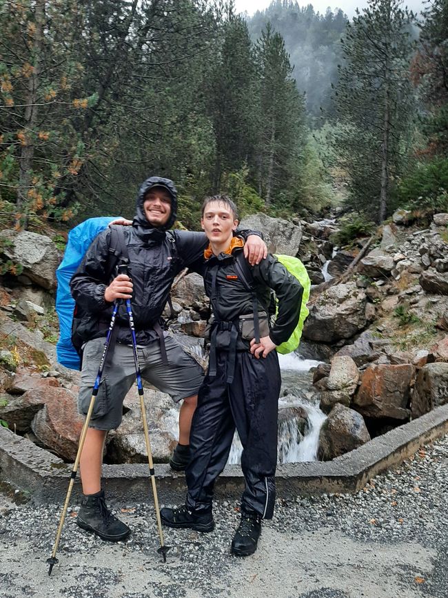 Paul and me in front of the mountain stream