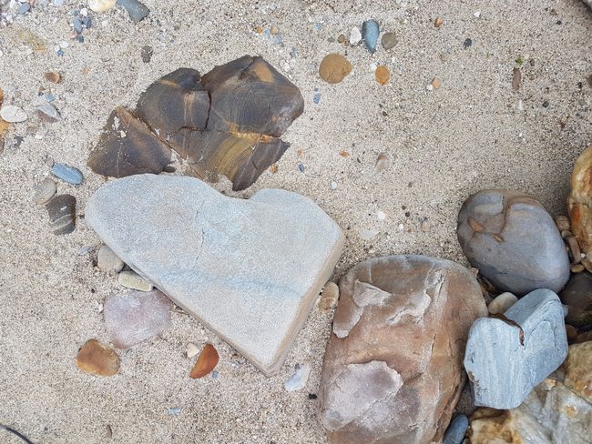 Stein in Form eines Herzens