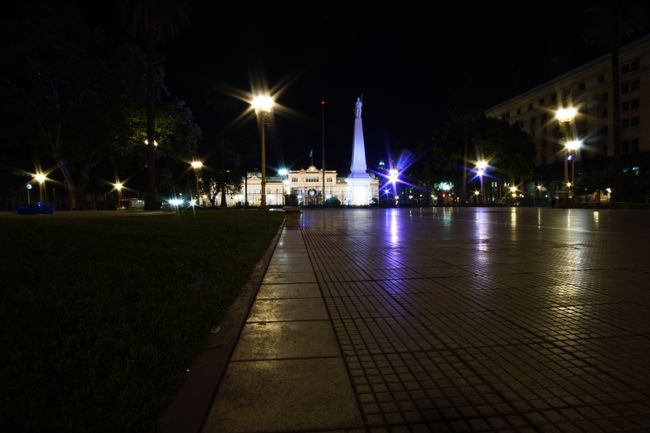 Casa Rosasda (Präsidentenpalast) nachts