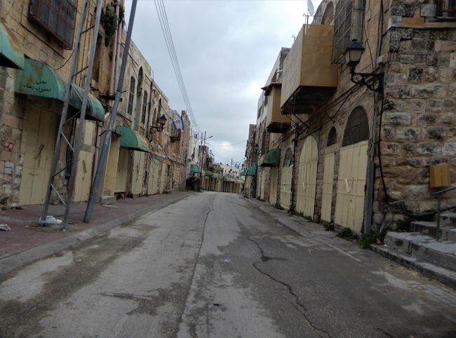 Al-Shuhada Street from the inside. Hebron's Ghost Town