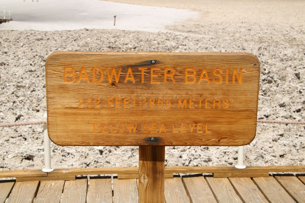 Badwater Basin, 88,5 Meter unter Null ...