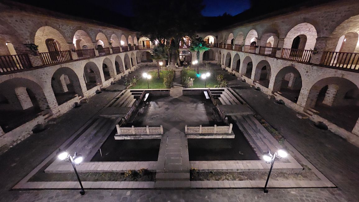 Courtyard at night