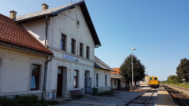 deserted train station