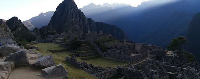 The Inca ruins of Machu Picchu