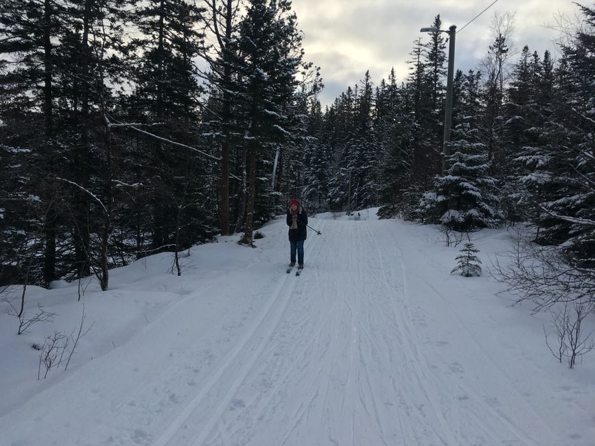 Sat, Pia on skis!
