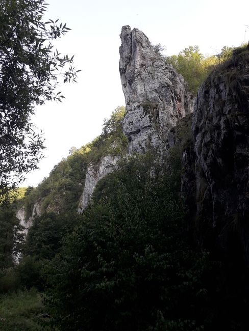 Rock ledge at the campsite near Şuncuiuş