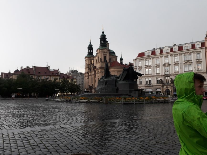 Prague in the rain.