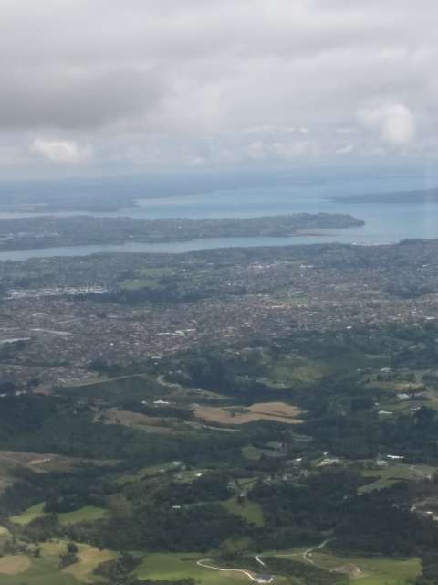 View of Auckland before landing