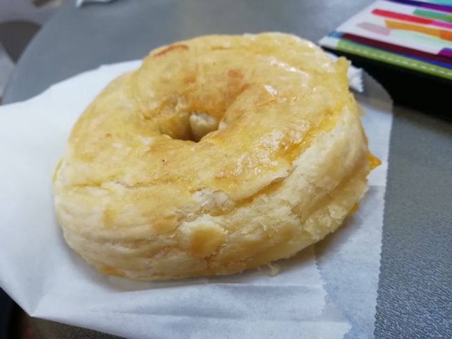 Cheese filled bagel... 