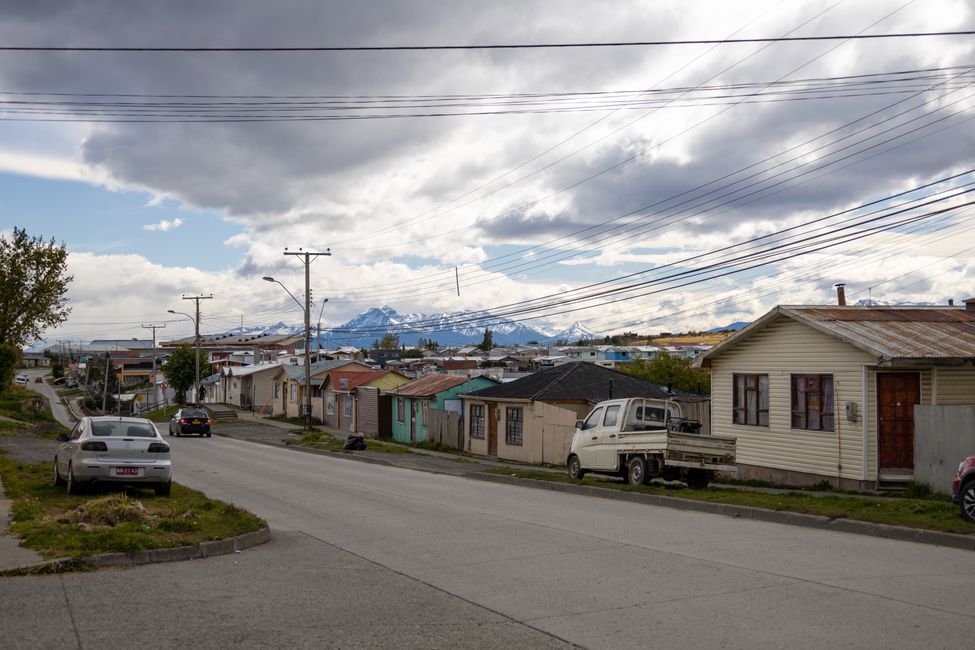 Typical street in Puerto Natales