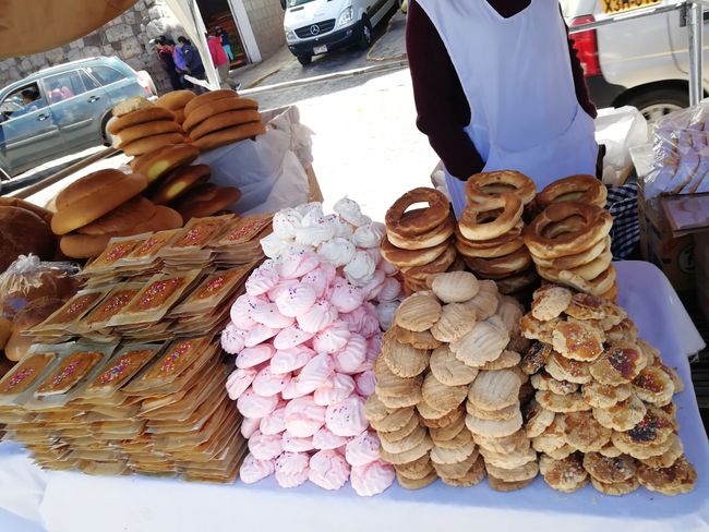 Sale of Easter pastries in Semana Santa