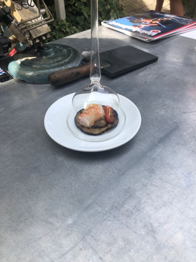 Cooked under a glass dome