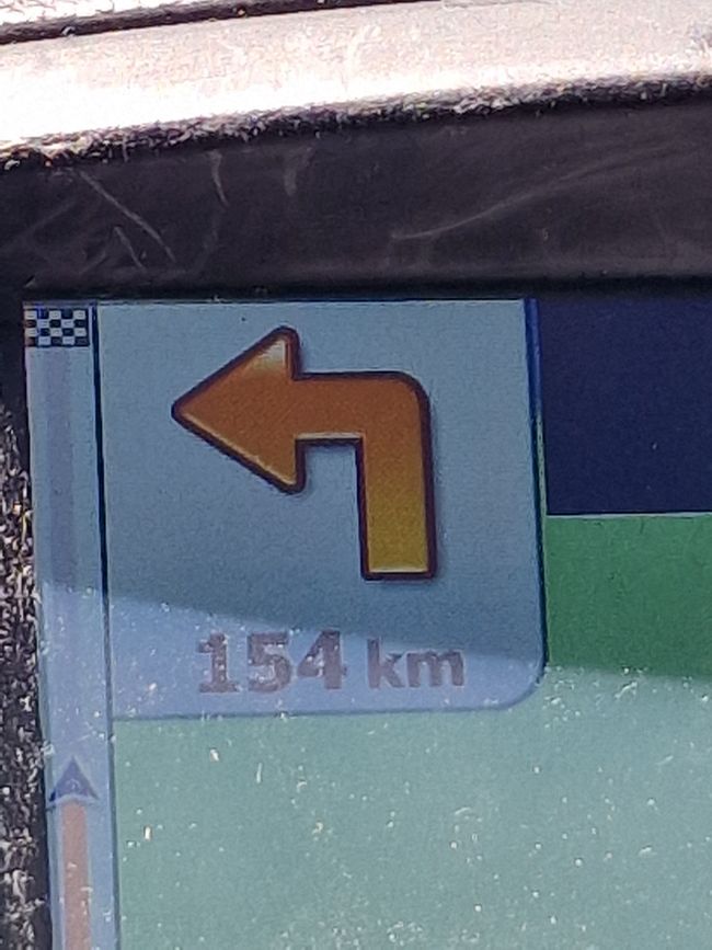 154 km und dann links abbiegen