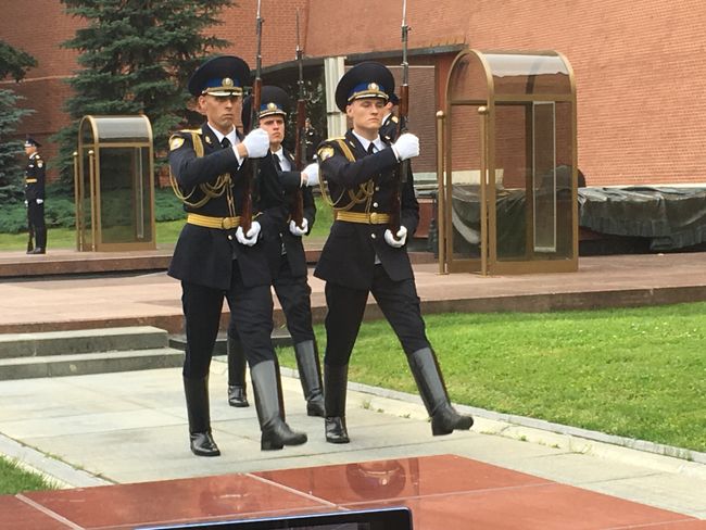 Changing of the guard at the Kremlin, Moscow