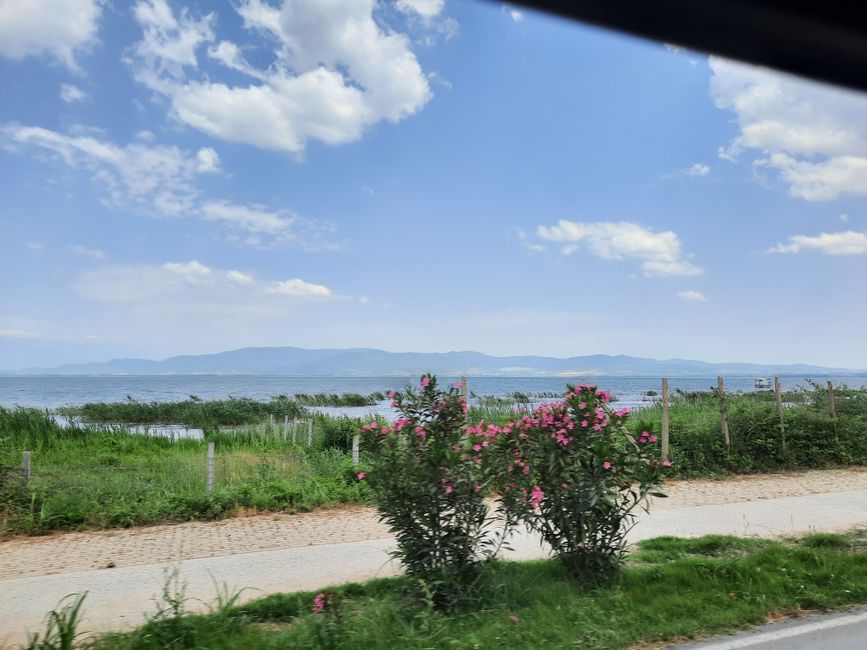 Lake between North Macedonia and Greece