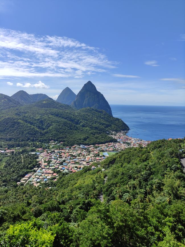 Soufriere, Drive-In Volcano, Pitons, Anse Chastnet